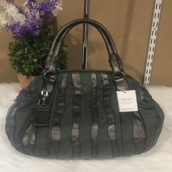 Prada Napa and Tessuto Waves Shoulder Bag - Picture 16 of 16